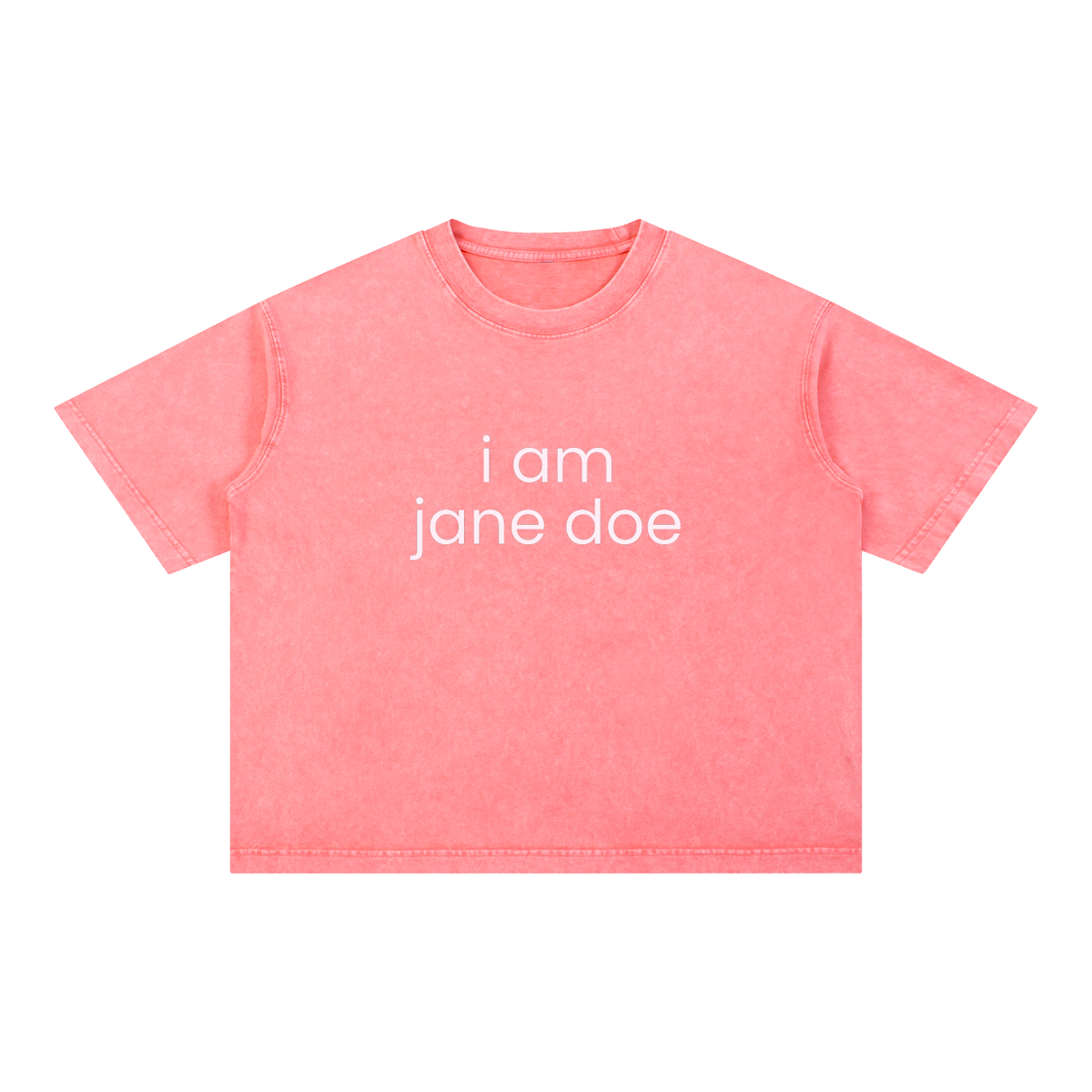 i am jane doe | Unisex Mineral Wash Boxy Cotton T-Shirt