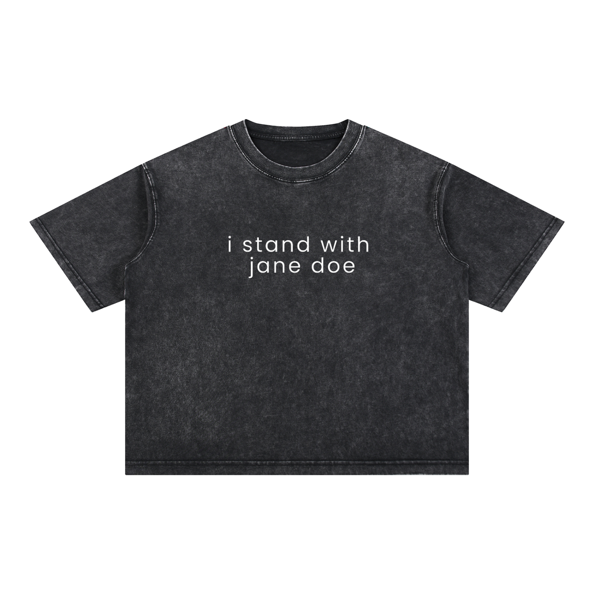 i stand with jane doe | Unisex Mineral Wash Boxy Cotton T-Shirt