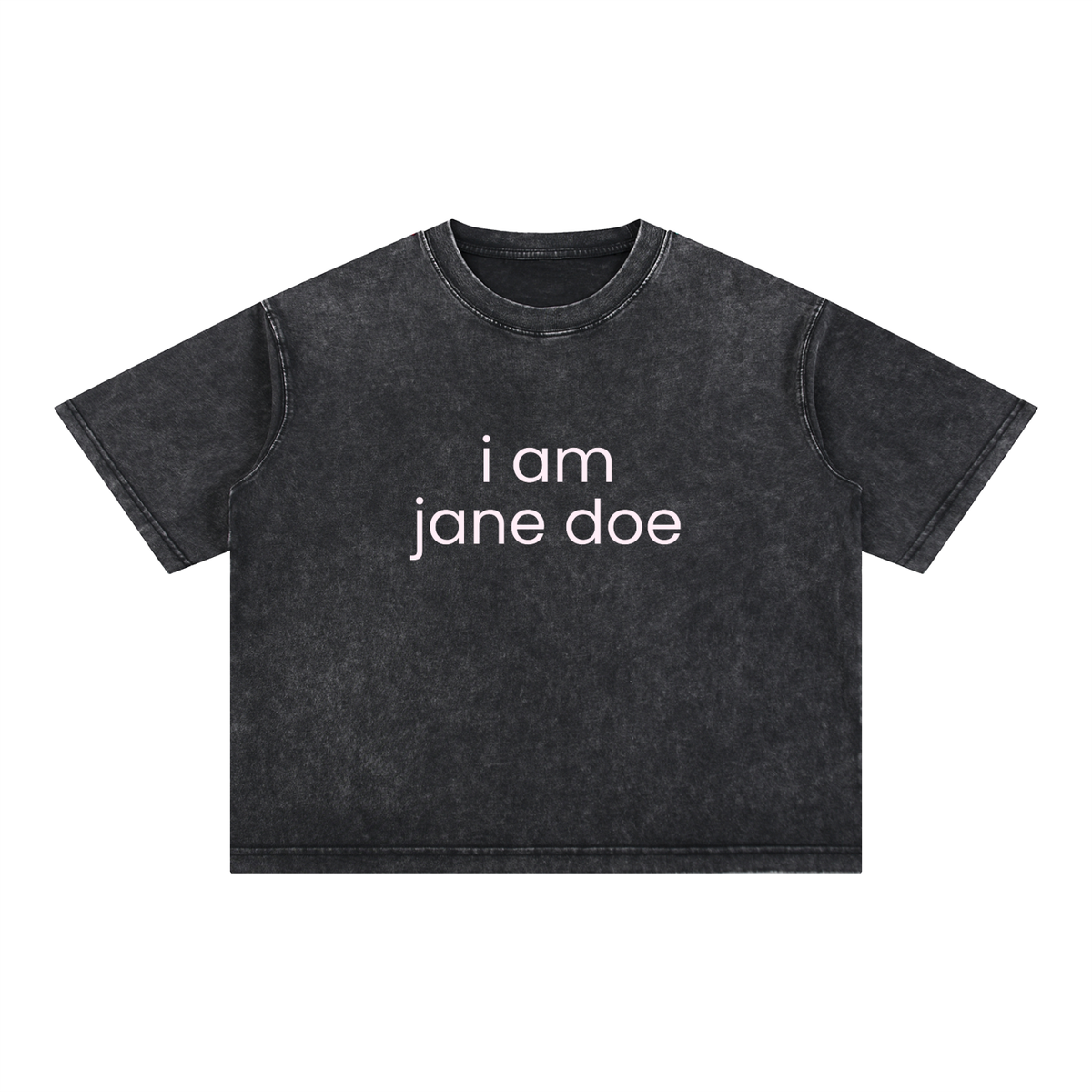 i am jane doe | Unisex Mineral Wash Boxy Cotton T-Shirt